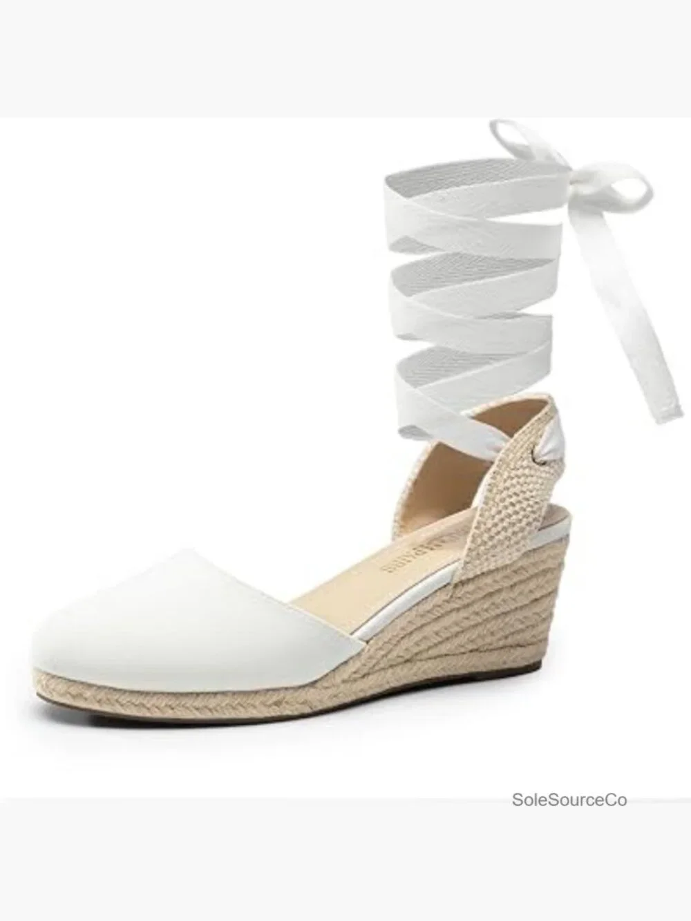 Wedge Sandals Platform Close Toe Espadrilles Strappy Lace Up